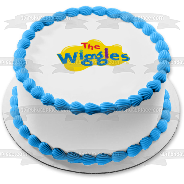 Imagen comestible para decoración de tarta con el logotipo de The Wiggles, fondo amarillo, ABPID12748 