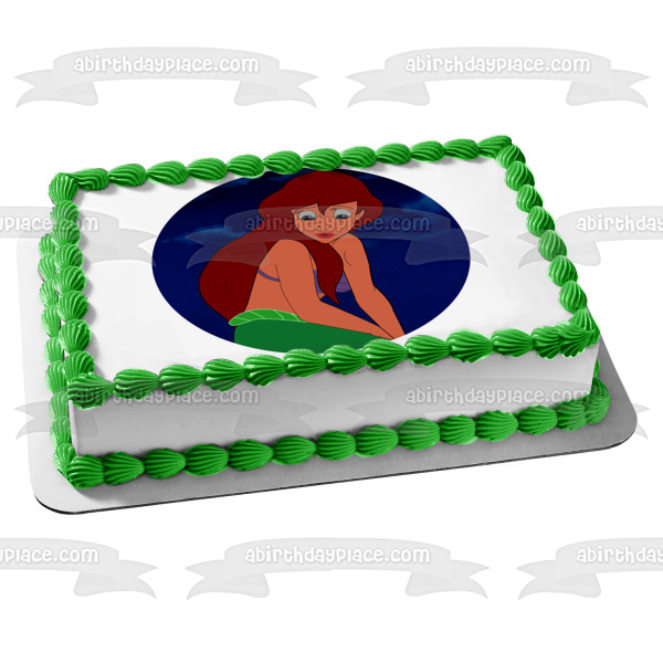 Adorno comestible para tarta de Princesa Disney, la Sirenita, Ariel, imagen ABPID12767 