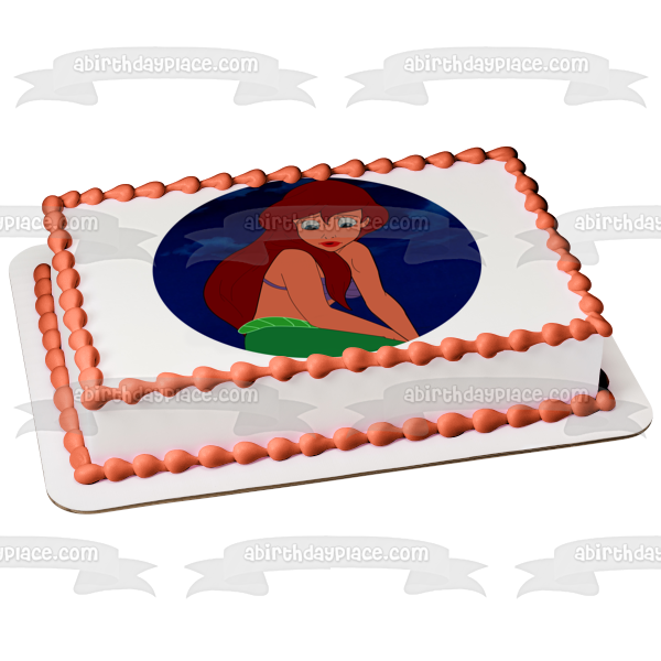 Adorno comestible para tarta de Princesa Disney, la Sirenita, Ariel, imagen ABPID12767 