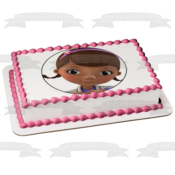 Doc McStuffins Face Picture Edible Cake Topper Image ABPID12779