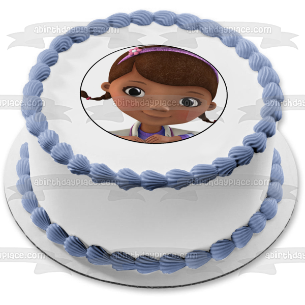 Doc McStuffins Face Picture Edible Cake Topper Image ABPID12779