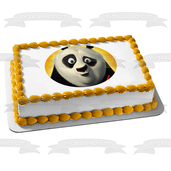 Kung Fu Panda Po Up Close Face Edible Cake Topper Image ABPID12808