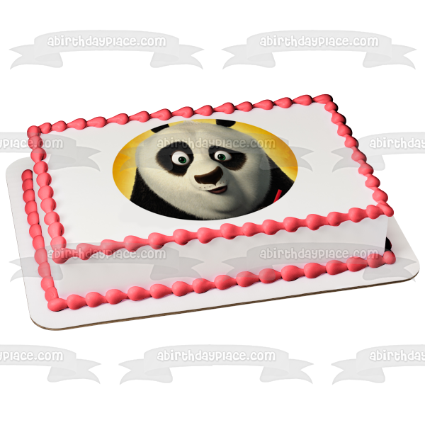 Kung Fu Panda Po Up Close Face Edible Cake Topper Image ABPID12808