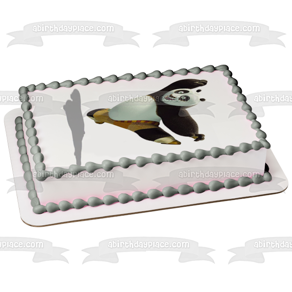 Kung Fu Panda Po Jumping Edible Cake Topper Image ABPID12811