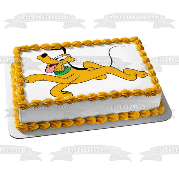 Walt Disney Plutón corriendo adorno comestible para tarta imagen ABPID12855 