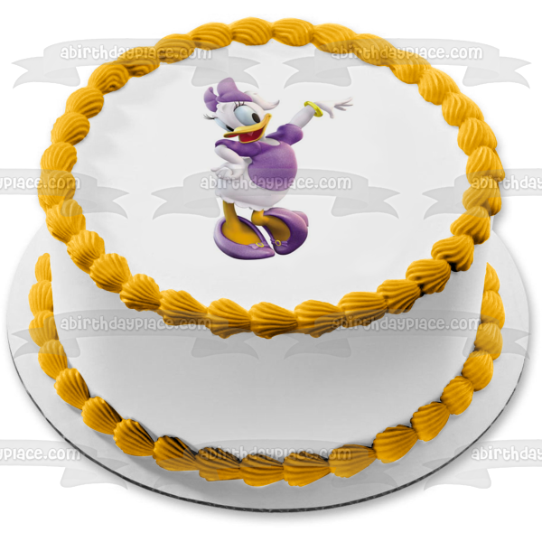 Adorno comestible para tarta con diseño de Daisy Duck de Walt Disney, imagen ABPID12856 