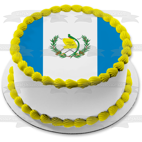 Bandera de Guatemala Azul Blanco Pabellón Nacional Adorno comestible para tarta Imagen ABPID13151 