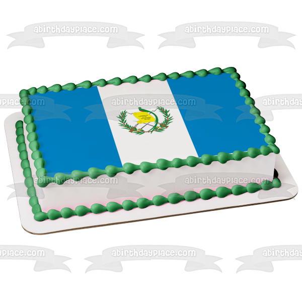 Bandera de Guatemala Azul Blanco Pabellón Nacional Adorno comestible para tarta Imagen ABPID13151 