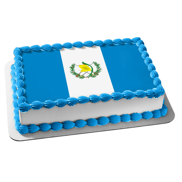 Bandera de Guatemala Azul Blanco Pabellón Nacional Adorno comestible para tarta Imagen ABPID13151 