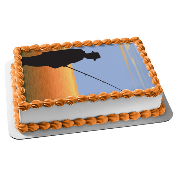 Fishing Edible Cake Topper Image - 1/4 Sheet 