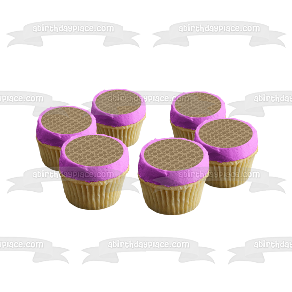 Tan and Brown Pattern Background Edible Cake Topper Image ABPID13172