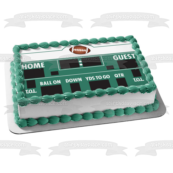 Sports Football Scoreboard Home Guest Quarter Edible Cake Topper Image ABPID13185