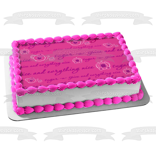 Azúcar y especias y todo lo bonito, teteras, fondo rosa, decoración comestible para tarta, imagen ABPID13324 