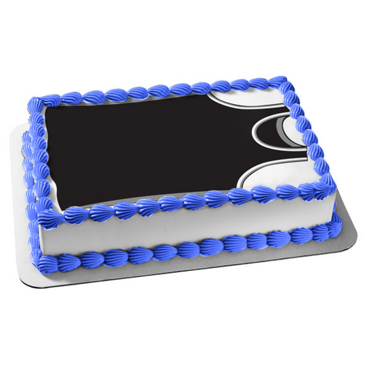 Sports Black Jersey Edible Cake Topper Image ABPID13544