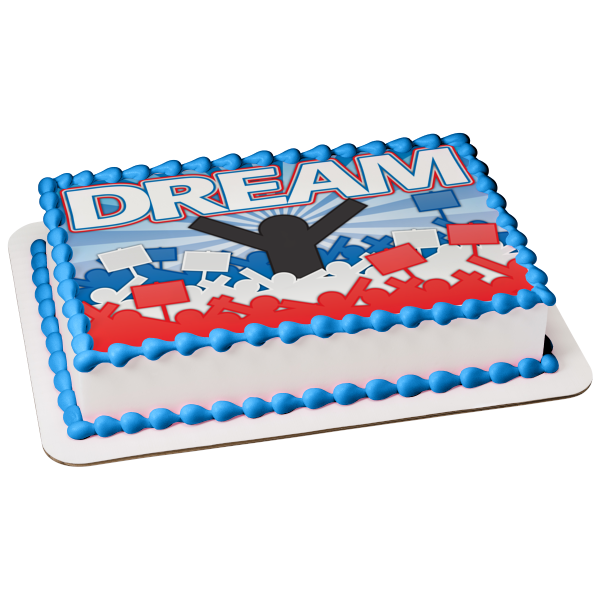 Voting Dream Red White Blue Voting Crowd Edible Cake Topper Image ABPID13362