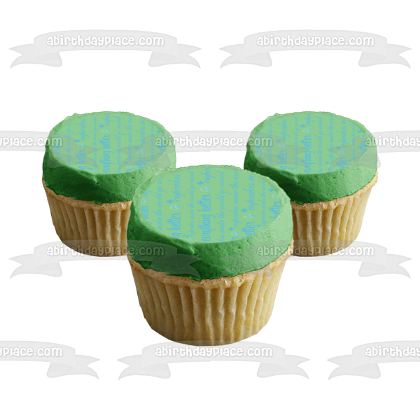 Cupcakes Make Everything Better Cupcakes Green Background Edible Cake Topper Image ABPID13372