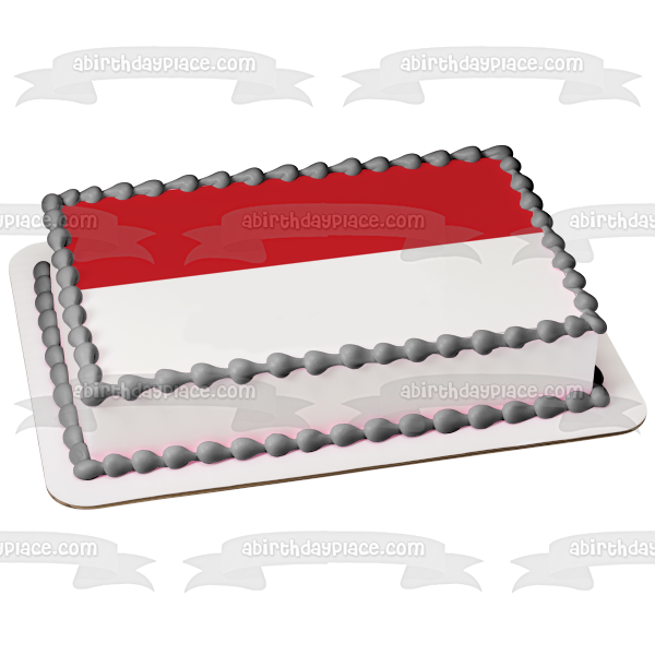 Decoración comestible para tarta con bandera de Mónaco, imagen ABPID13562 