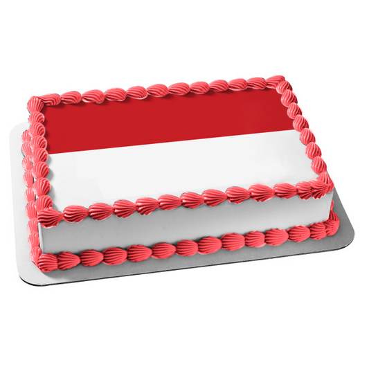 Flag of Monaco Edible Cake Topper Image ABPID13562