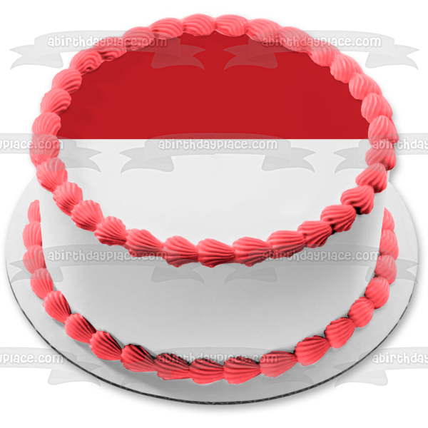 Decoración comestible para tarta con bandera de Mónaco, imagen ABPID13562 