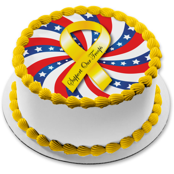 Support Our Troops - Yellow Ribbon/USFlag
