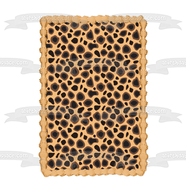7.5 Pre-Cut Round Cheetah Design By TNCT Custom Edible Image!
