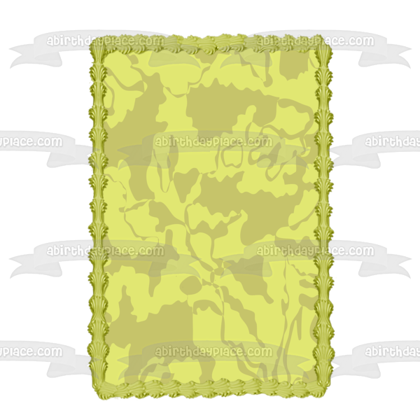 Light Green Dark Green Camo Pattern Background Edible Cake Topper Image ABPID13387