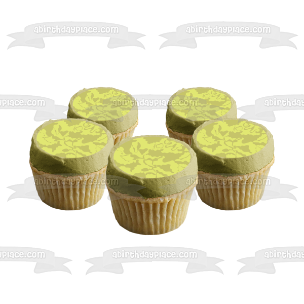 Light Green Dark Green Camo Pattern Background Edible Cake Topper Image ABPID13387