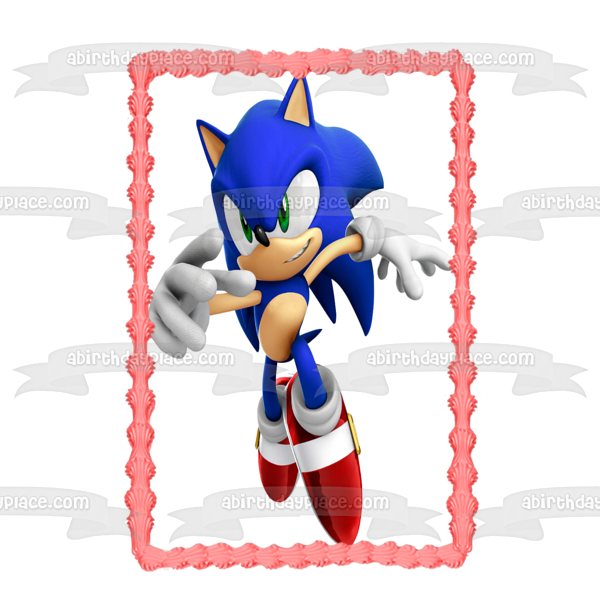 Sonic the Hedgehog Edible Cake Topper Image ABPID13630