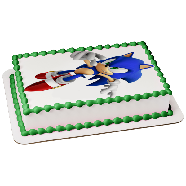 Sonic the Hedgehog Edible Cake Topper Image ABPID13630