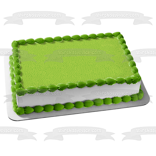 Adorno comestible para tarta con patrón de pequeños círculos verdes, imagen ABPID13430 