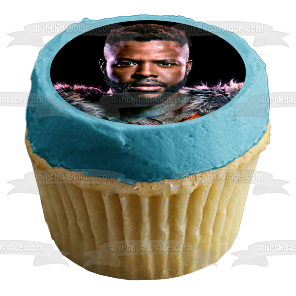 Black Panther Erik Killmonger Black Background Edible Cake Topper Image ABPID14985