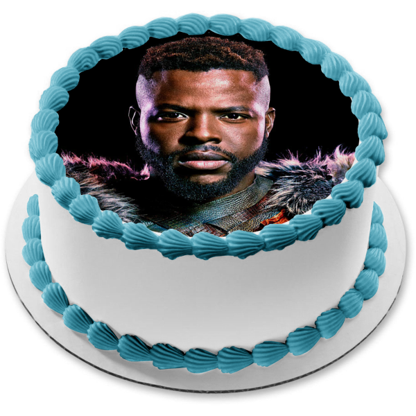 Black Panther Erik Killmonger Black Background Edible Cake Topper Image ABPID14985