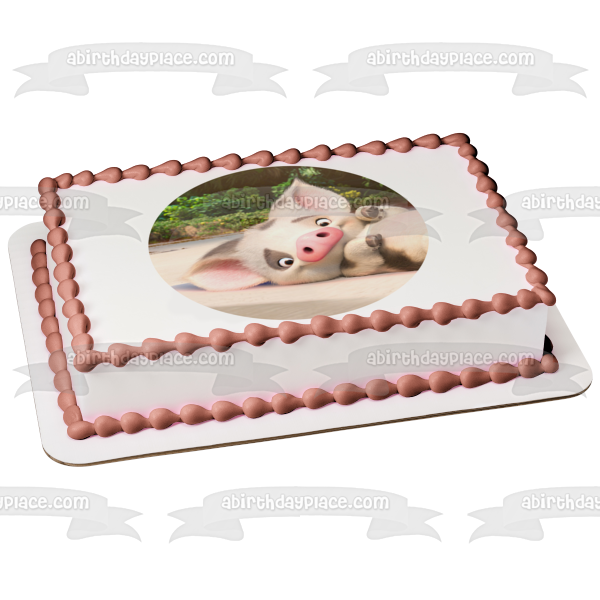 Adorno comestible para tarta de Disney Moana Pua the Pig, imagen ABPID14987 