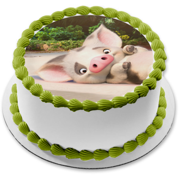 Adorno comestible para tarta de Disney Moana Pua the Pig, imagen ABPID14987 