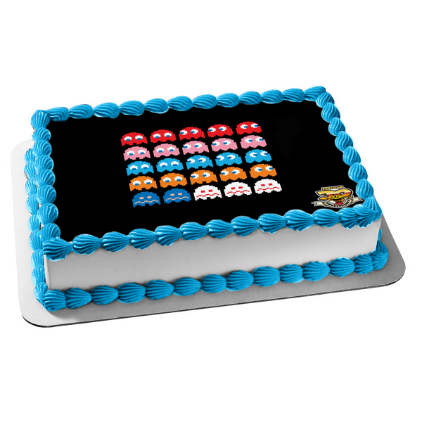 Pac-Man 30th Anniversary Ghosts Inky Pinky Blinky Clyde Edible Cake Topper Image ABPID14993