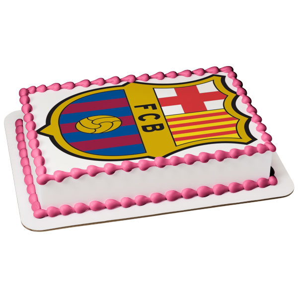 Adorno comestible para tarta con el logotipo del Barça del Fcb Barcelona, ​​imagen ABPID15021 