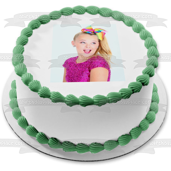 Jojo Siwa Joelle Joanie Siwa Rainbow Hairbow Adorno comestible para tarta Imagen ABPID15090 