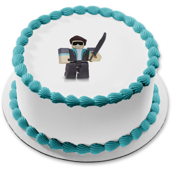 Imagen de decoración comestible para tarta de piel gris de Roblox Loleris ABPID15110 