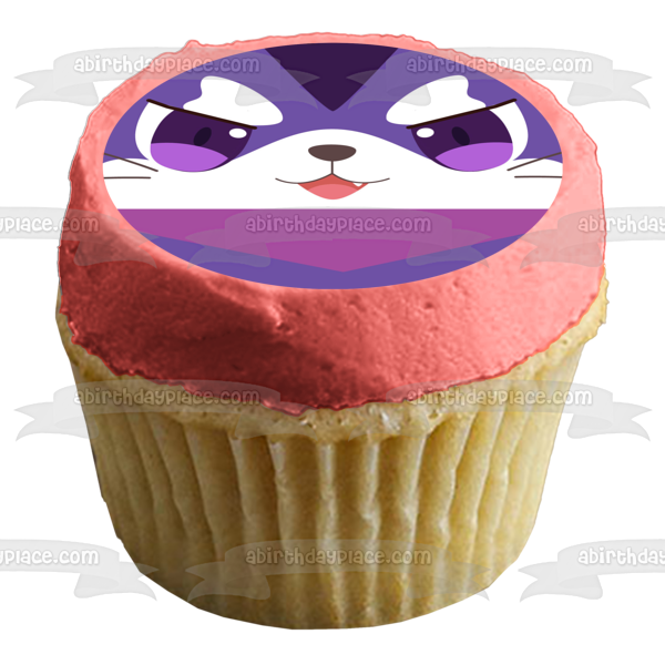 Decoración comestible para tarta con cara de Gatito de la Superliga de Monster, imagen ABPID15322 