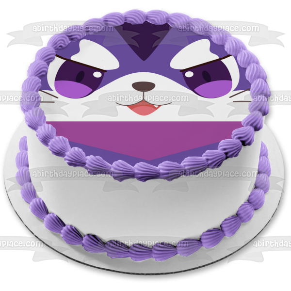 Decoración comestible para tarta con cara de Gatito de la Superliga de Monster, imagen ABPID15322 