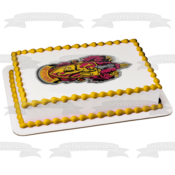 Harry Potter Hogwarts Gryffindor Crest Edible Cake Topper Image ABPID15166