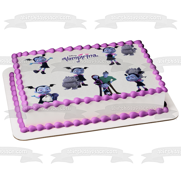 Disney Vampirina Gregoria Oxana Hauntley Boris Hauntley Decoración comestible para tarta imagen ABPID15390 