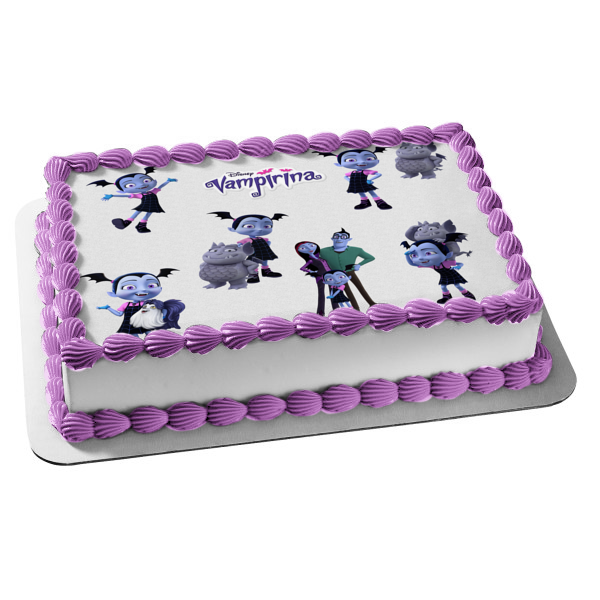 Disney Vampirina Gregoria Oxana Hauntley Boris Hauntley Decoración comestible para tarta imagen ABPID15390 