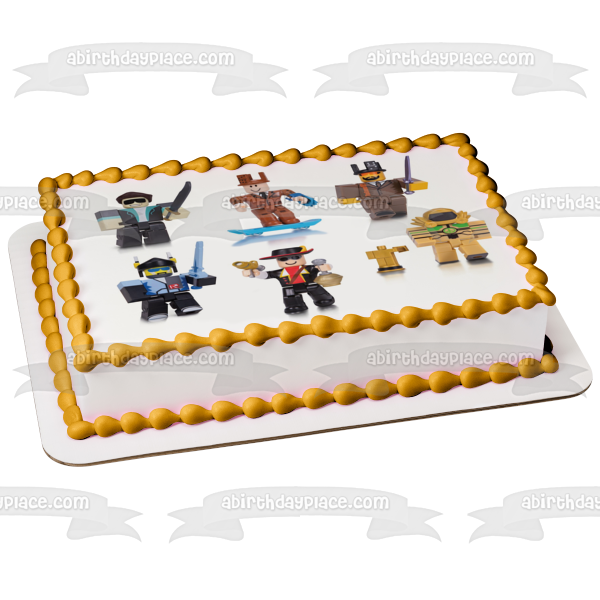 Legends of Roblox Various Famous Characters Edible Cake Topper Image ABPID15168