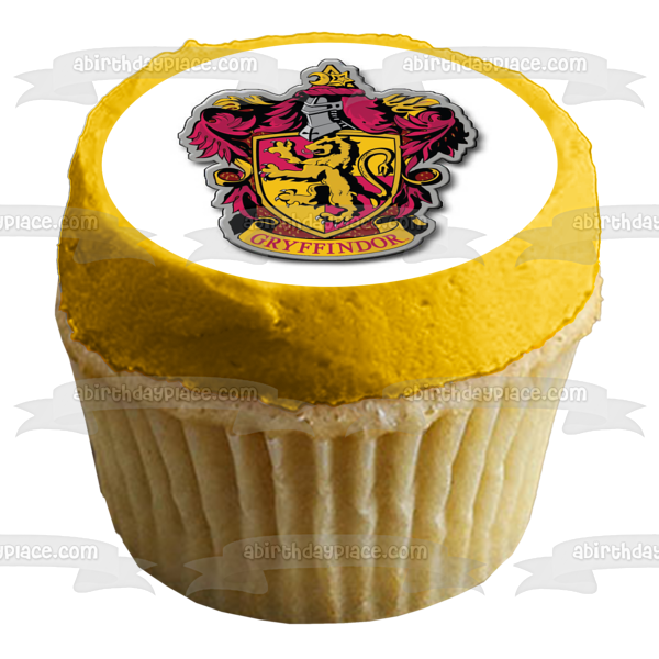 Harry Potter Hogwarts Gryffindor Crest Edible Cake Topper Image ABPID15166