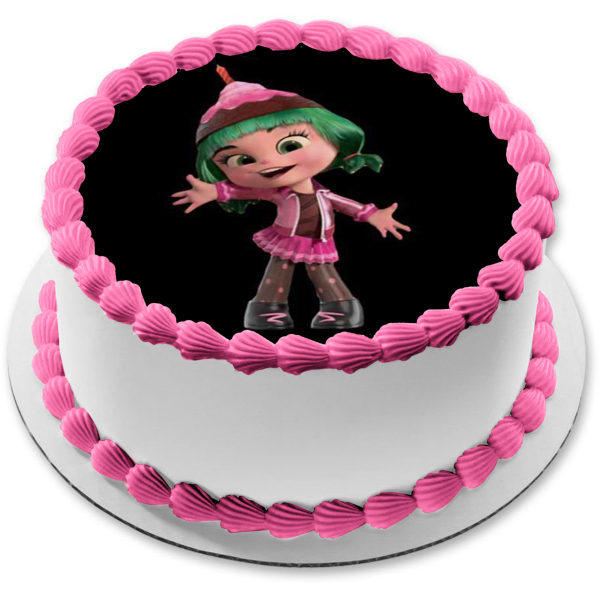 Decoración comestible para tarta con diseño de Candlehead Wreck It Ralph, imagen ABPID15190 