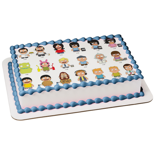 Bob's Burgers Bob Belcher Tina Belcher Louise Belcher Linda Belcher Edible Cake Topper Image ABPID15442