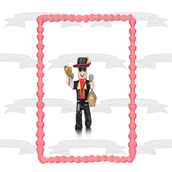 Roblox Oyuncakları Shooting Gold Gun Edible Cake Topper Image ABPID15515