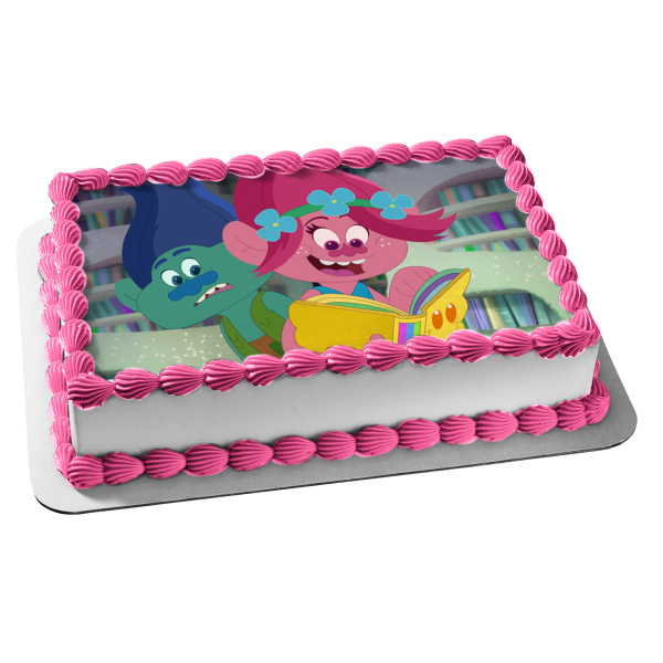 Imagen comestible para tarta con diseño de Trolls Beat Goes on Branch Poppy ABPID15526 