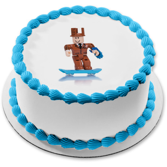 Imagen de decoración comestible para tarta con corona de dominó de Legends of Roblox ABPID15268 